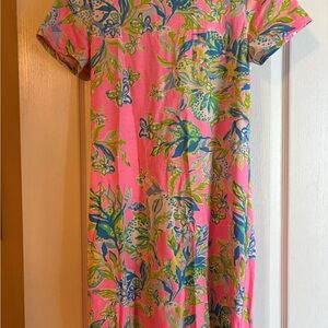 Lilly Pulitzer Pink and Green Floral Dress